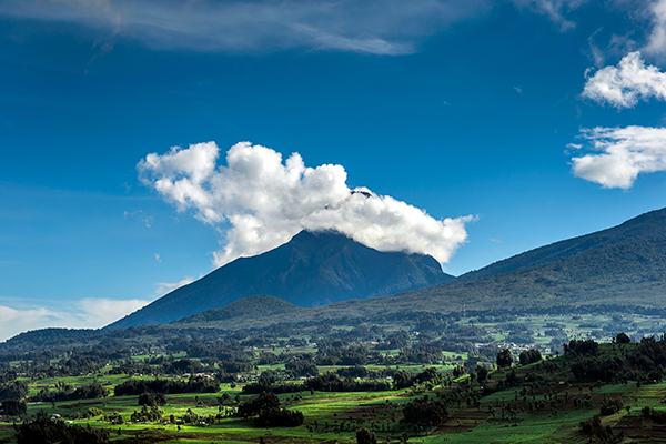 Landscape Virunga Mountain Valley