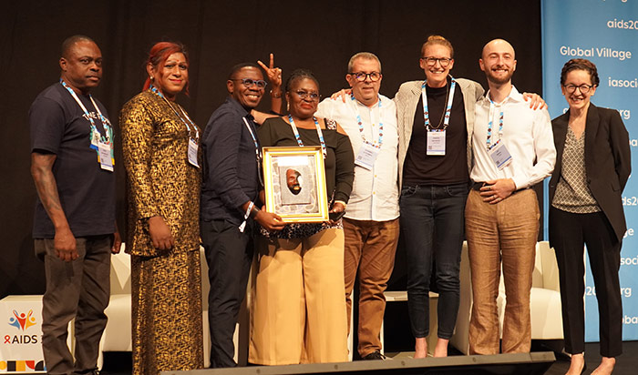 amfAR staff—Greg Millett, Dr. Annette Sohn, and Dr. Jennifer Sherwood—were recognized for their work at the recent International AIDS Conference.